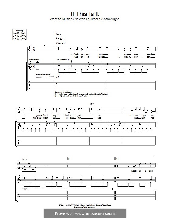 If This Is It: Für Gitarre mit Tab by Adam Argyle, Newton Faulkner