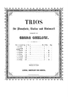 Klaviertrio Nr.3 in g-Moll, Op.3: Stimmen by Georges Onslow