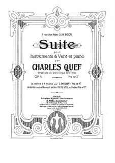 Suite für Blasquintett und Klavier, Op.4: Suite für Blasquintett und Klavier by Charles Quef