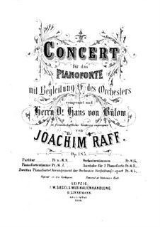 Konzert für Klavierk und Orchester in c-Moll, Op.185: Vollpartitur by Joachim Raff