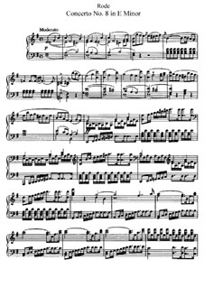 Violinkonzert Nr.8 in e-Moll: Version für Violine und Klavier by Pierre Rode