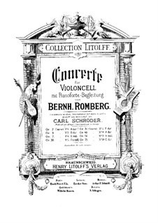 Cellokonzert Nr.10 in E-Dur, Op.75: Version für Cello und Klavier by Bernhard Romberg