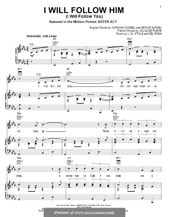 I Will Follow Him Noten Für Orgel I Will Follow Him (I Will Follow You) von Del Roma, J. Stole auf MusicaNeo