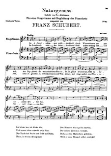 Naturgenuss, D.188: B-Dur by Franz Schubert