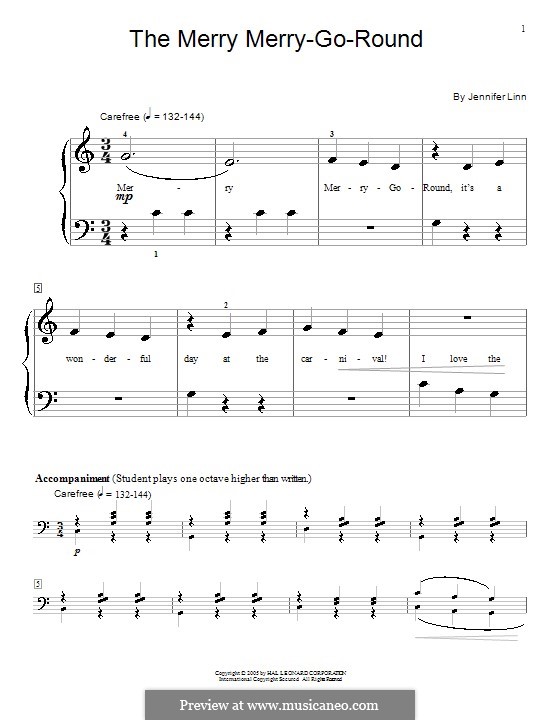 The Merry Merry-Go-Round: Für Klavier by Jennifer Linn