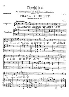 Tischlied, D.234 Op.118 No.3: C-Dur by Franz Schubert