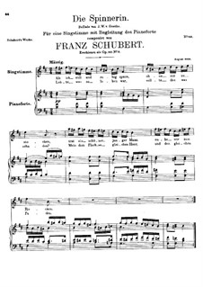 Die Spinnerin, D.247: B minor by Franz Schubert