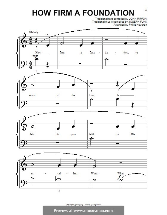 How Firm A Foundation: Für Klavier by Joseph Funk