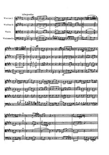 Allegretto für Streichquartett, TH 153: Partitur by Pjotr Tschaikowski