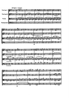 Allegro vivace für Streichquartett, TH 154: Partitur by Pjotr Tschaikowski