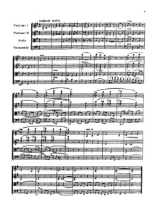 Andante molto für Streichquartett, TH 155: Vollpartitur by Pjotr Tschaikowski