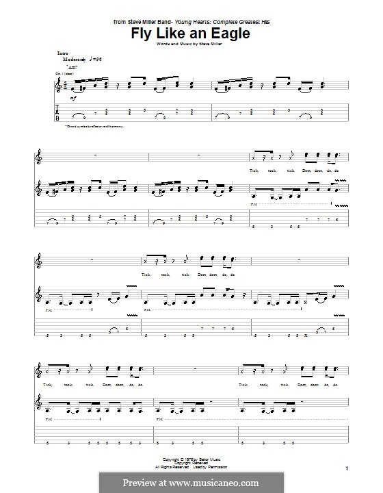 Fly Like an Eagle (Steve Miller Band): Für Gitarre mit Tabulatur by Steve Miller