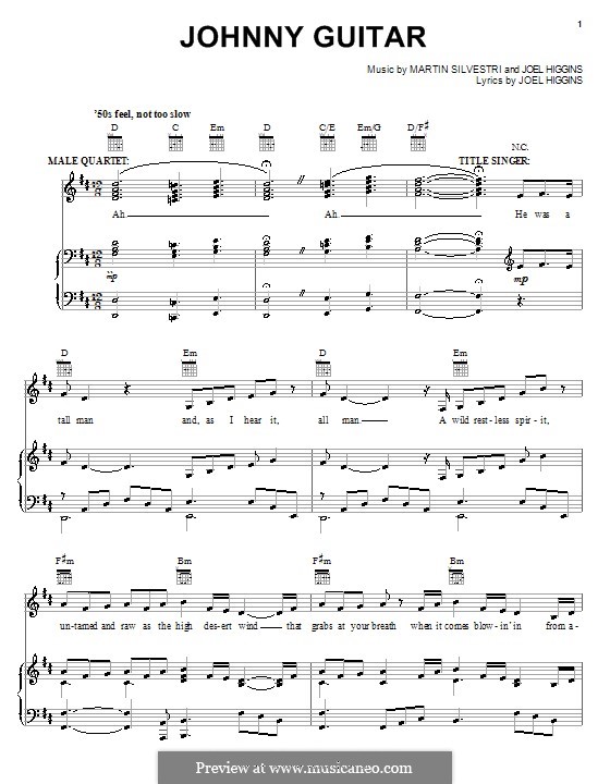 Johnny Guitar: Für Stimme und Klavier (oder Gitarre) by Martin Silvestri