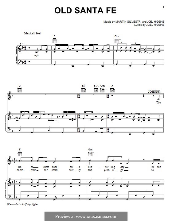 Old Santa Fe (from Johnny Guitar): Für Stimme und Klavier (oder Gitarre) by Martin Silvestri