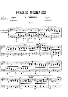 Pensées musicales. Twenty-Four Pieces, Op.75: Vollsammlung by Sigismond Thalberg