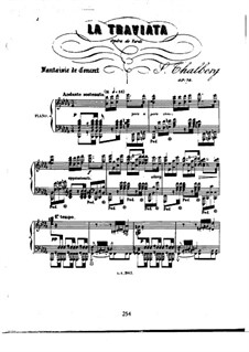 Fantasie über Themen aus 'La Traviata' von Verdi, Op.78: Fantasie über Themen aus 'La Traviata' von Verdi by Sigismond Thalberg