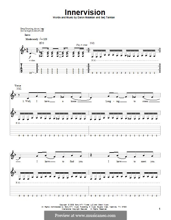 Innervision (System of a Down): Für Gitarre mit Tabulatur by Daron Malakian, Serj Tankian