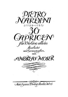 Dreissig Capricen für Violine: Dreissig Capricen für Violine by Pietro Nardini