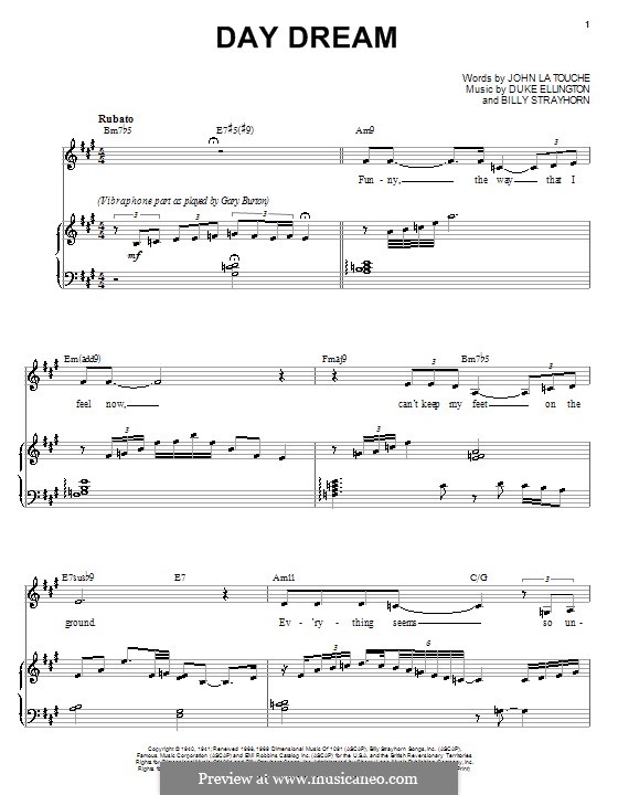 Day Dream: Für Stimme und Klavier (oder Gitarre) by Billy Strayhorn, Duke Ellington