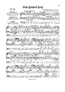 Choralvorspiel 'Vom Himmel hoch', Op.36 No.1: Choralvorspiel 'Vom Himmel hoch' by Wilhelm Rust