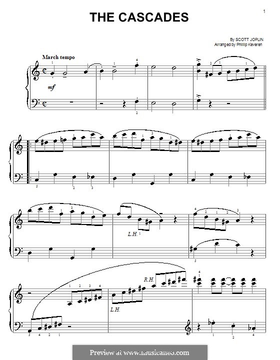 The Cascades: Für Klavier, leicht by Scott Joplin