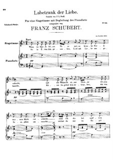 Labetrank der Liebe, D.302: F-Dur by Franz Schubert