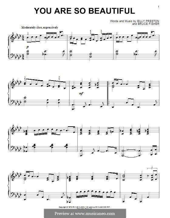 You Are So Beautiful Joe Cocker Von B Preston B Fisher Auf