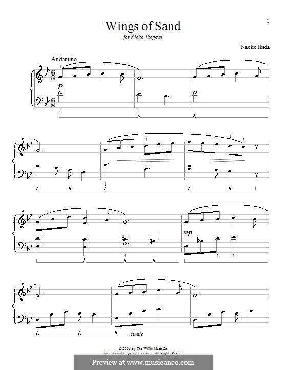 Wings of Sand: Für Klavier by Naoko Ikeda
