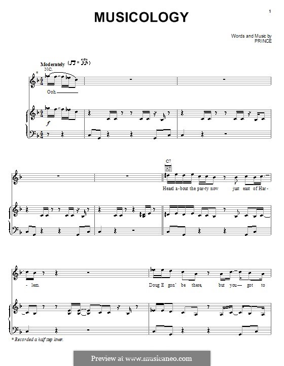 Musicology: Für Stimme und Klavier (oder Gitarre) by Prince