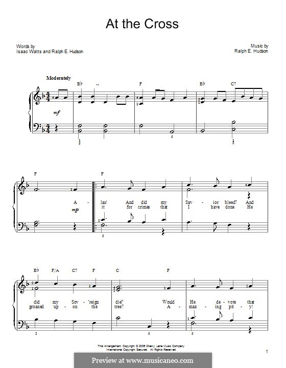 At the Cross: Für Klavier, leicht by Ralph E. Hudson