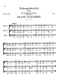 Totengräberlied, D.38: Totengräberlied by Franz Schubert