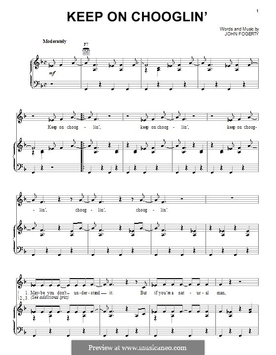 Keep on Chooglin' (Creedence Clearwater Revival): Für Stimme und Klavier (oder Gitarre) by John C. Fogerty