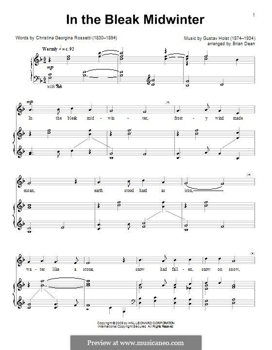 Vocal version: Für Stimme und Klavier (oder Gitarre) by Gustav Holst