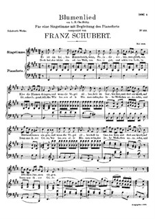 Blumenlied, D.431: E-Dur by Franz Schubert