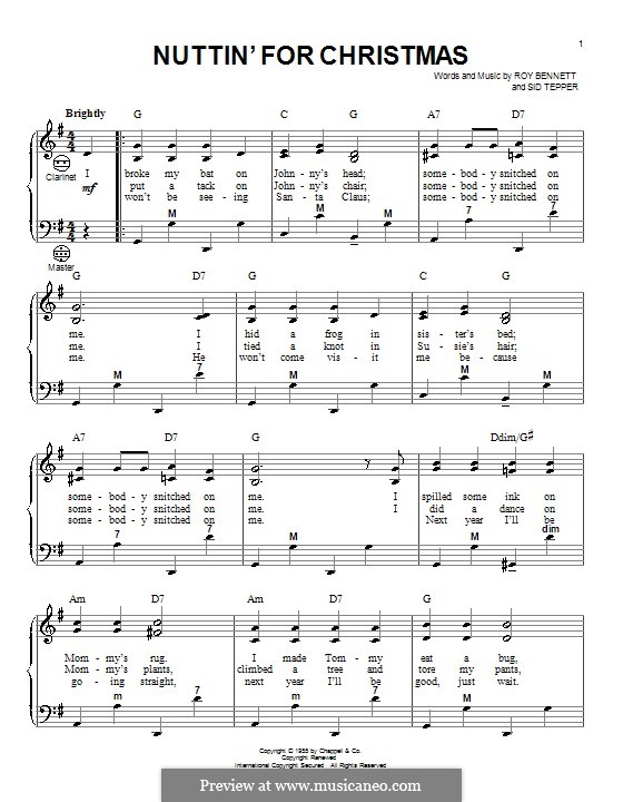 Nuttin' for Christmas: Für Akkordeon by Sid Tepper