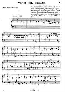Versi per Organo: Versi per Organo by Antonio Valente