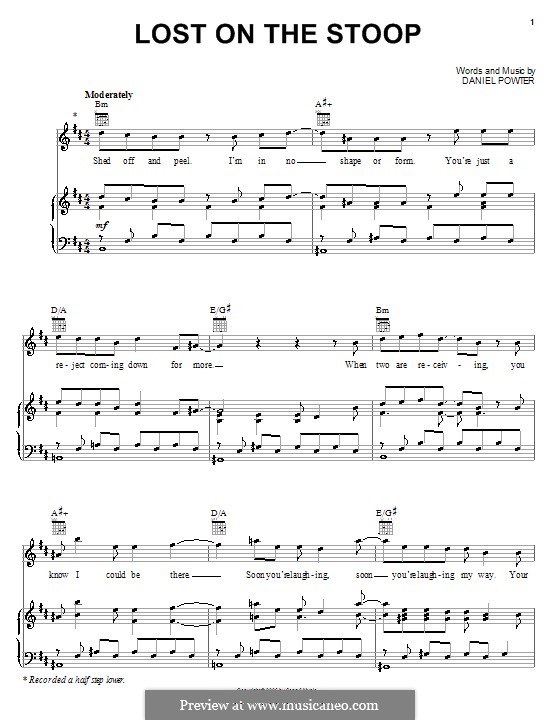 Lost on the Stoop: Für Stimme und Klavier (oder Gitarre) by Daniel Powter