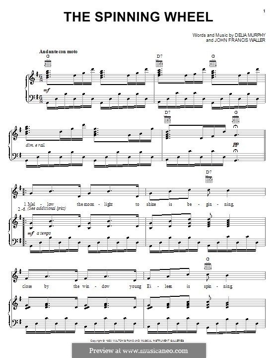 The Spinning Wheel Song von J.F. Waller, D. Murphy Noten auf MusicaNeo