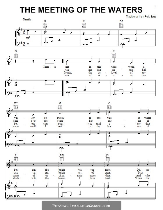The Meeting of the Waters: Für Stimme und Klavier (oder Gitarre) by folklore