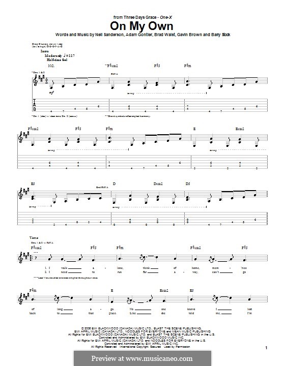 On my own three days. Песня on my own. On my own обложка. Three days grace гитары. Three days grace логотип.