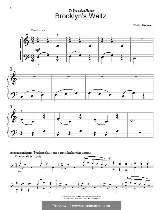 Brooklyn's Waltz: Für Klavier by Phillip Keveren