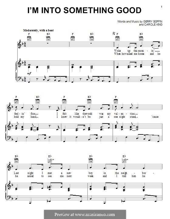 I'm Into Something Good (Herman's Hermits): Für Stimme und Klavier (oder Gitarre) by Carole King, Gerry Goffin