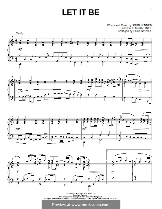 Piano version: Für einen Interpreten by John Lennon, Paul McCartney
