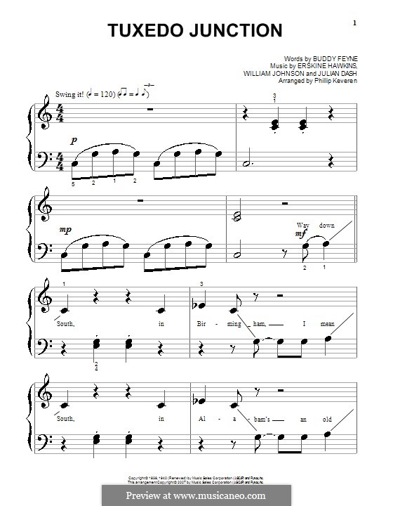 Tuxedo Junction: Für Klavier by Buddy Feyne, Erskine Hawkins, Julian Dash, William Johnson