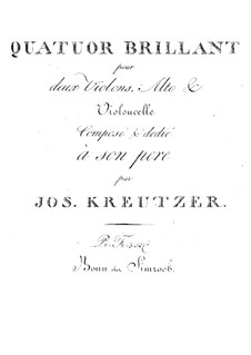 Quartett für Streicher in A-Dur: Quartett für Streicher in A-Dur by Joseph Kreutzer