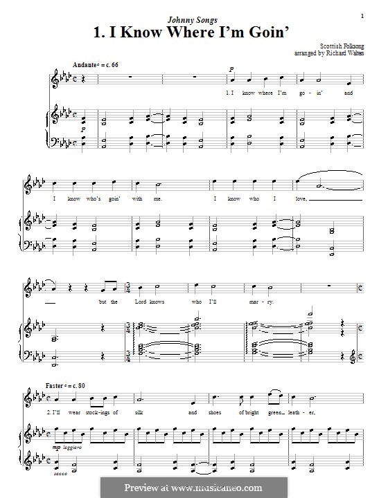 I Know Where I'm Goin': Für Stimme und Klavier (oder Gitarre) by folklore
