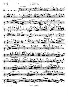 Quintett für Flöte und Streicher in G-Dur, Op.101 No.6: Quintett für Flöte und Streicher in G-Dur by Franz Krommer