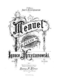 Menuett, Op.48: Menuett by Ignacy Krzyżanowski