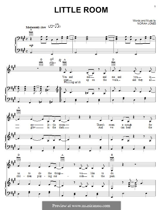 Little Room: Für Stimme und Klavier (oder Gitarre) by Norah Jones