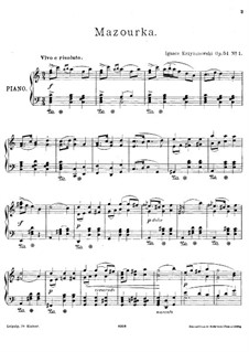 Zwei Mazurkas, Op.54: Zwei Mazurkas by Ignacy Krzyżanowski